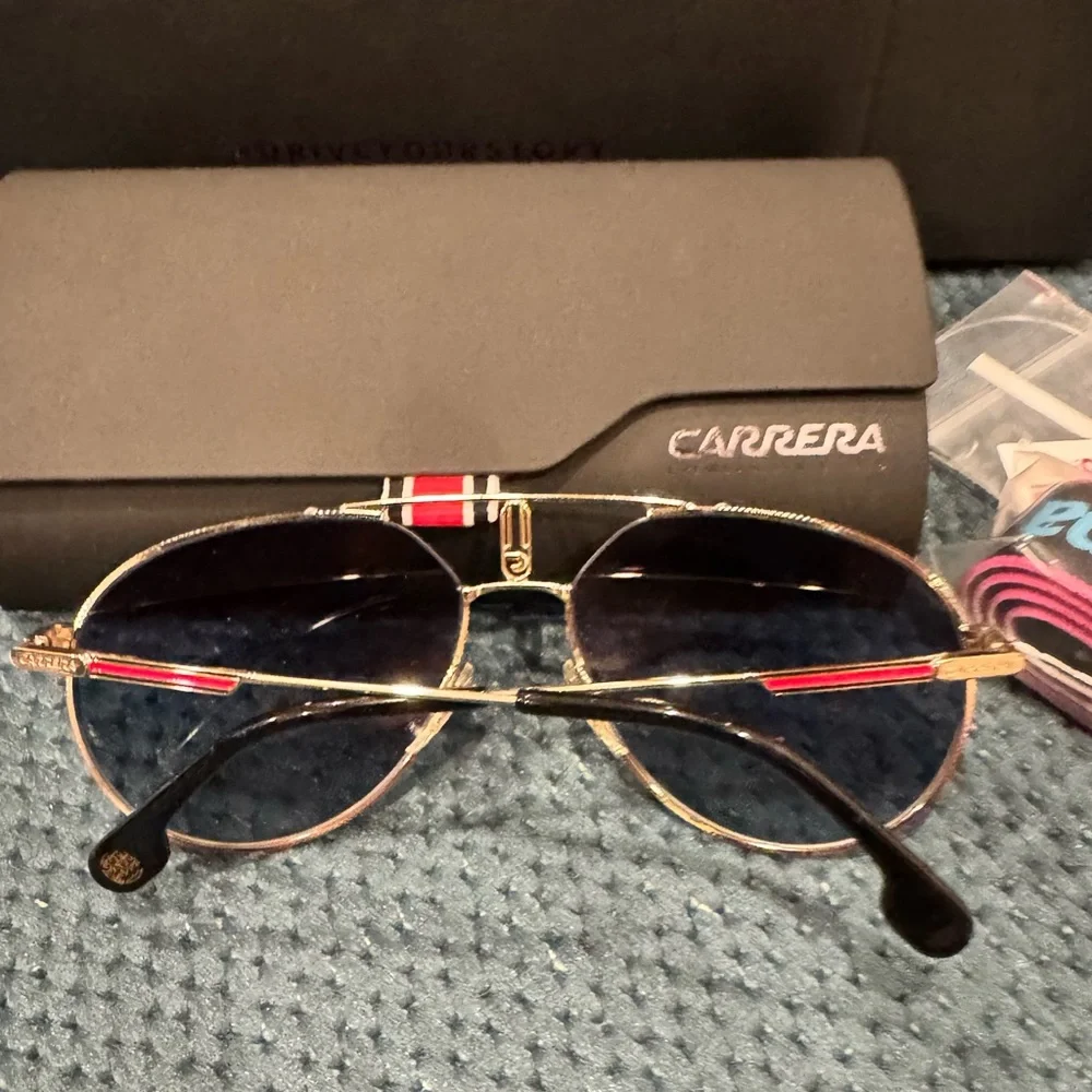 Carrera 1025 SE Gold Blue Shaded Mirror Aviator Men Sunglasses Kappa Gumball3000